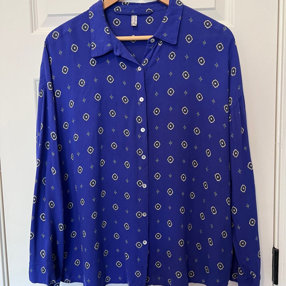Intimately Free People Long Sleeve Button-up Shirt, Women's Size S